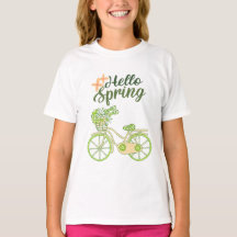 Hallo Lente Vintage Fiets Illustratie 