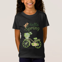 Hallo Lente Vintage Fiets Illustratie 