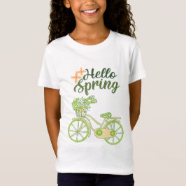 Hallo Lente Vintage Fiets Illustratie  T-shirt