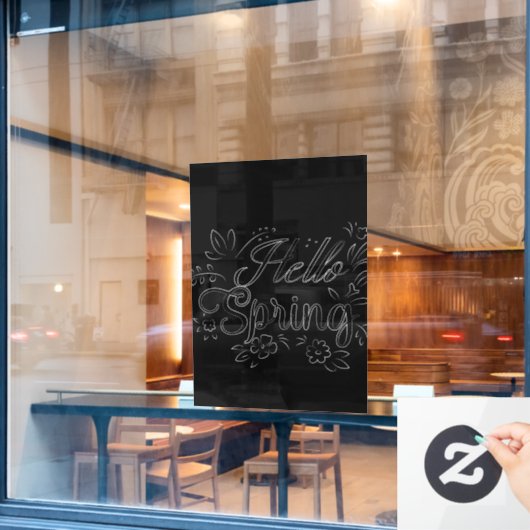 hallo lenteken raamsticker (Cafe Raam)