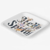 hallo lentemvogels papieren bordje (Gebogen)