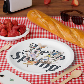 hallo lentemvogels papieren bordje