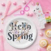 hallo lentemvogels papieren bordje (Feest)