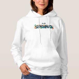hallo lentepatroon prachtige bloemen Planten Hoodie