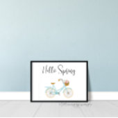 hallo Lentetsenfiets — Afdruk mandje Poster