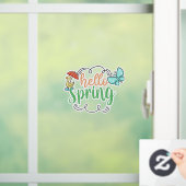 hallo lentevlak raamsticker (Huis)