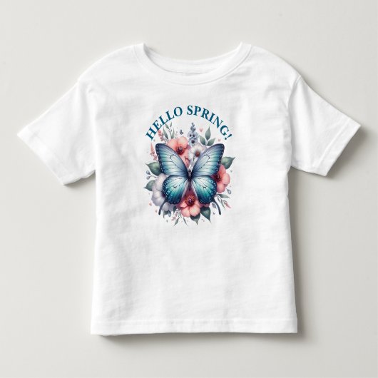 Hallo Lentevlinder-96282 Kinder Shirts (Voorkant)