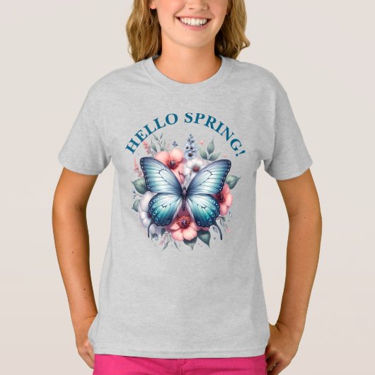 Hallo Lentevlinder-96282 T-shirt (Voorkant)