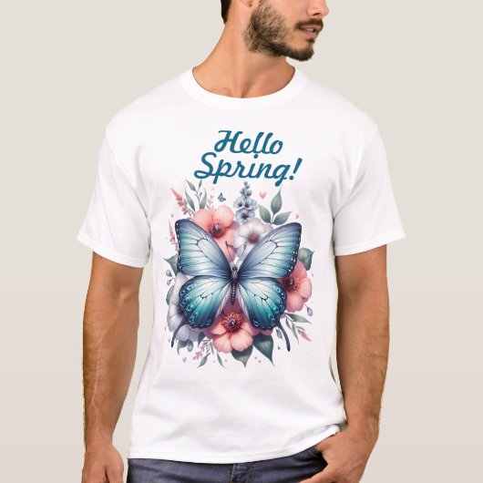 Hallo Lentevlinder-96282 T-shirt (Voorkant)