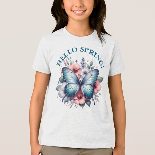 Hallo Lentevlinder-96282 Tri-Blend Shirt (Voorkant)