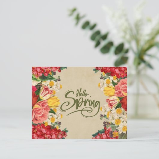 hallo lentulp, Daffodil Flowers Briefkaart (Staand voorkant)