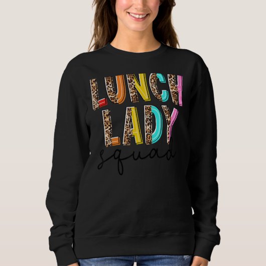 Hallo Leopard Lunch Lady Squad Cafeteria Trui (Voorkant)