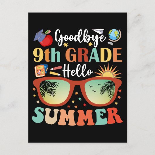 Hallo Leraar Studenten Afscheid 9e Grade Briefkaart (Voorkant)