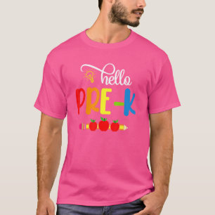hallo lerarenstudent pre-k Welkom terug naar schoo T-shirt