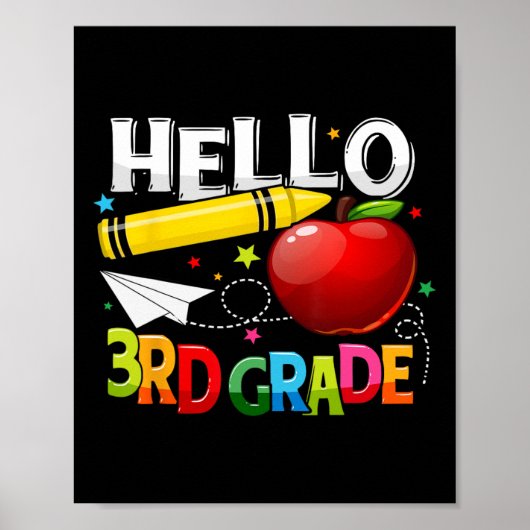 hallo lerarenteam van de derde klas poster (Voorkant)
