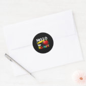 hallo lerarenteam van de derde klas ronde sticker (Envelop)