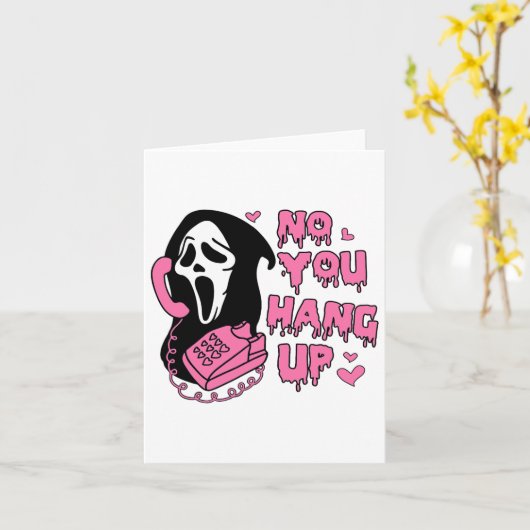 Hallo Leuk Nee Je Hang Up Eerste Ghost Calling Kaart (Gele Bloem)