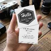 hallo leuk om je te ontmoeten | Modern eenvoudig s Vierkante Visitekaartje