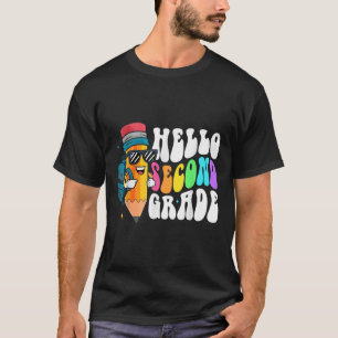 Hallo leuk potlood voor groep 4 terug naar school t-shirt