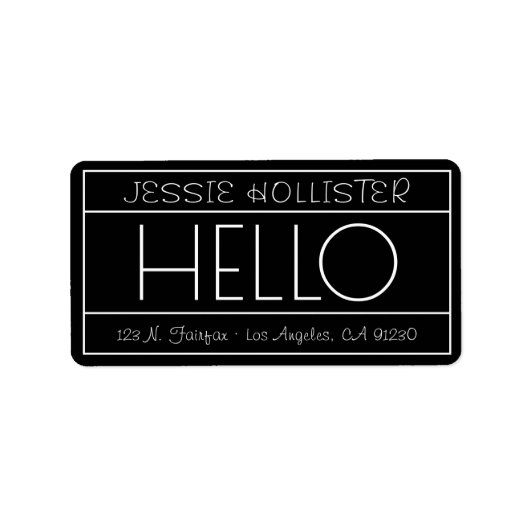 Hallo Leuk "Terugkeer" | Zwart-wit Etiket (Voorkant)