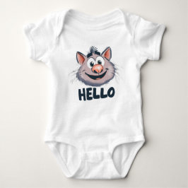 hallo "" Leuke Animal Baby Bodysuit