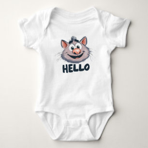 hallo "" Leuke Animal Baby Bodysuit