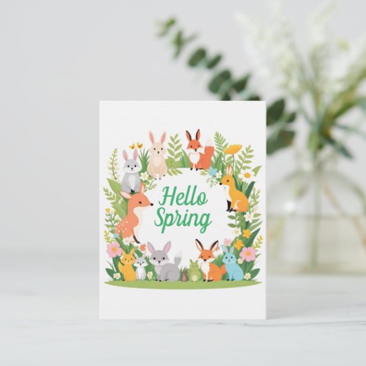 Hallo Leuke dieren, Briefkaart (Staand voorkant)