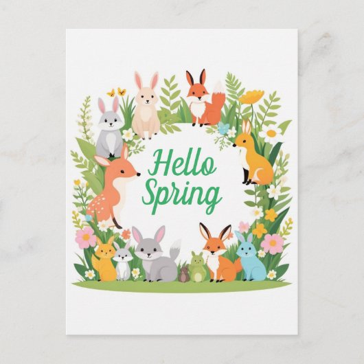 Hallo Leuke dieren, Briefkaart (Voorkant)