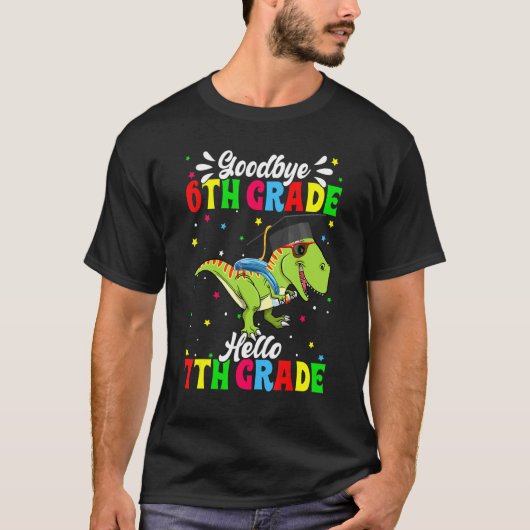 Hallo Leuke laatste dag van school afscheid zesde T-shirt (Voorkant)