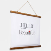 HALLO Leuke, Opbeurende Cadeau voor Haar Hangend Wandkleed (Gebogen)