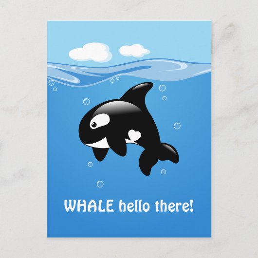 Hallo Leuke orka walvis (Well) Briefkaart (Voorkant)