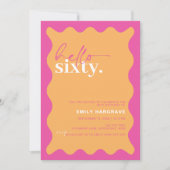 Hallo Levendige 60ste verjaardag Kaart (Voorkant)