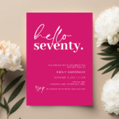 Hallo Levendige Hot Pink Kaart