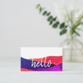 Hallo Levendige Kleurrijke Patroon Prints Visitekaartje (Staand voorkant)