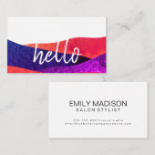 Hallo Levendige Kleurrijke Patroon Prints Visitekaartje (Voorkant / Achterkant)