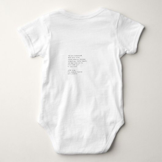 hallo lichtroze Folie moderne minimalistisch Romper (Achterkant)