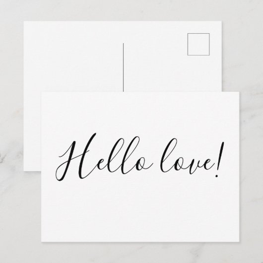 hallo liefde briefkaart (Voorkant / Achterkant)