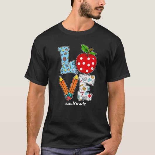 Hallo Liefde terug naar school Cute T-shirt (Voorkant)