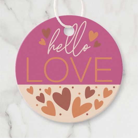 Hallo Liefde Valentijn Bedankjes Labels (Voorkant)