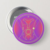 Hallo Lieverd! Roze en lavendelharten Ronde Button 7,6 Cm (Voorkant /achterkant)