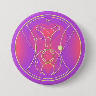Hallo Lieverd! Roze en lavendelharten Ronde Button 7,6 Cm