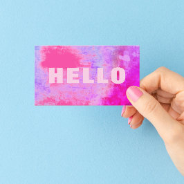 Hallo Lila Paars Unieke Grunge Visitekaartje