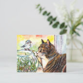 hallo Little Bird Briefkaart (Staand voorkant)