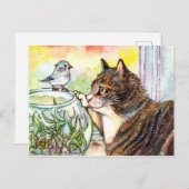 hallo Little Bird Briefkaart (Voorkant / Achterkant)