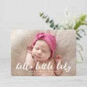 hallo Little Lady | Aankondiging van de foto ter g (Staand voorkant)