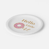 Hallo Little One 1st Birthday Pin Donut Party Papieren Bordje (Gekanteld)
