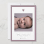 hallo Little One - 2 Photo Baby Lavender Birth Aankondiging (Achterkant)