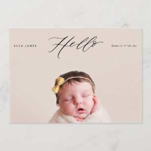 hallo LITTLE ONE Birth Notice // Black Aankondiging
