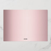 hallo Little One Elegant Script Photo Birth Folie Feestdagenkaart (Achterkant)