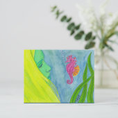 "Hallo, Little Seahorse" door Daedelys Briefkaart (Staand voorkant)